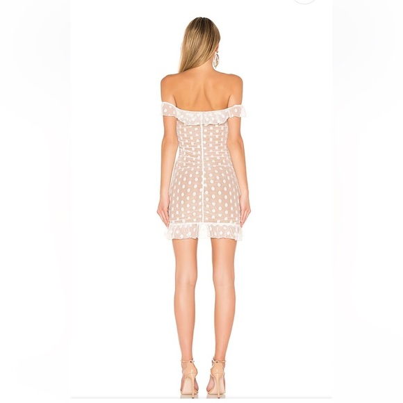 Revolve Majorelle polka dotted mini dress color white and cream size XL - Picture 7 of 7